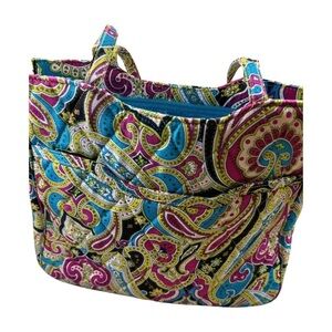 Vera Bradley Paisley Silk Double Strap Shoulder Handbag Retired Limited Edition
